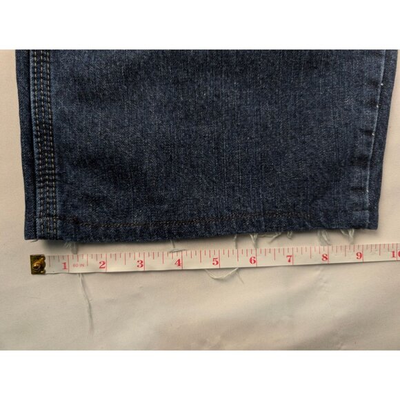 Vintage Wrangler Jeans Mens 33x29 (Altered) Blue Carpenter Denim - Picture 5 of 10